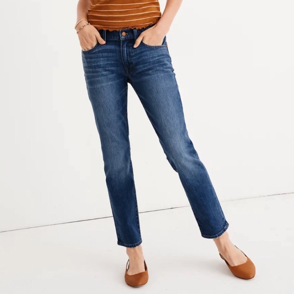 Madewell Slim Straight Leg High Rise Jeans, Size 26, Blue